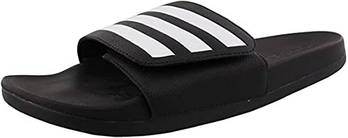 Adidas Men's Adilette Slide Comfort Lightweight Sandal -10-, Black/White