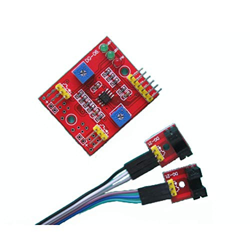Taidacent Pulse Counting Module 2 Way Speed Sensor Module Motor Speed Measuring Slot Type Optocoupler Module Counting Module