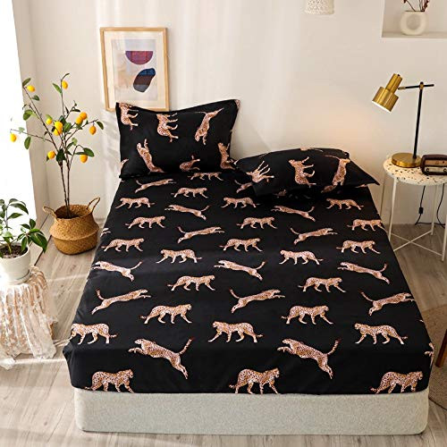 Erosebridal Leopard Fitted Sheet Cat Leopard Print Bedding Set African Safari Animals Fitted Sheet Queen Size Cheetah Print Bed Cover Nature Wildlife Bed Set Bedroom Decorative Black Brown Erosebridal Leopard Fitted Sheet Cat Leopard Print Bedding Set African Safari Animals Fitted Sheet Queen Size Cheetah Print Bed Cover Nature Wildlife Bed Set Bedroom Decorative Black Brown