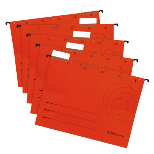 Herlitz A4 Suspension File - Red -5 Pieces-