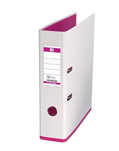 Elba A4 plus MyColour Lever Arch File, 80 mm Spine, White/Pink -1 Folder-