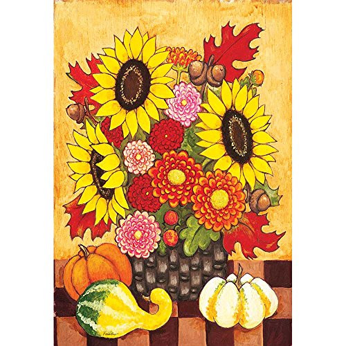 Fall Floral Harvest Tablescape 30 x 44 Rectangular Large House Flag