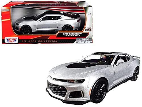 Motor Max 2017 Chevy Camaro ZL1, Silver 79351SV - 1/24 Scale Diecast Model Toy Car