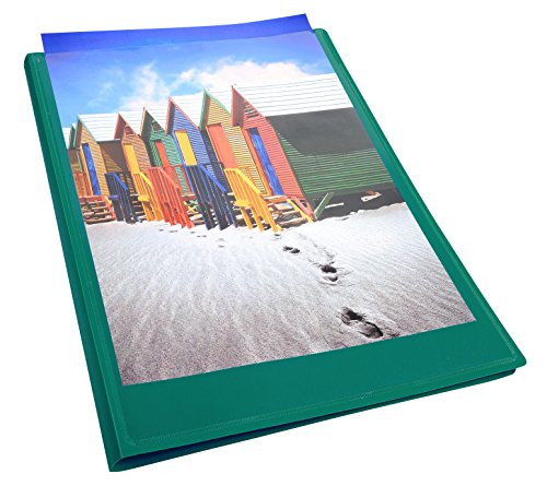 Exacompta A4 Opaque Semi-Rigid PP Display Book, 30 Pockets, Green