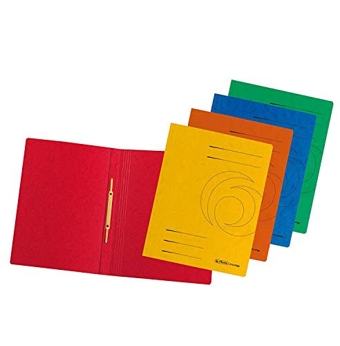 Herlitz A4 Colorspan Flat File - Assorted Colours -10 Pieces-