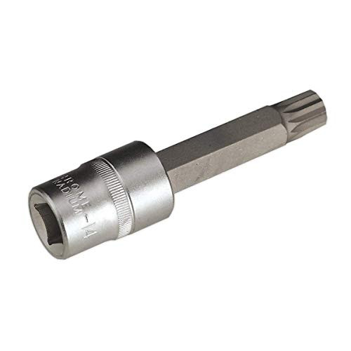 Jack Sealey - Sealey Spline Socket Bit M14 Long 1/2"Sq Drive