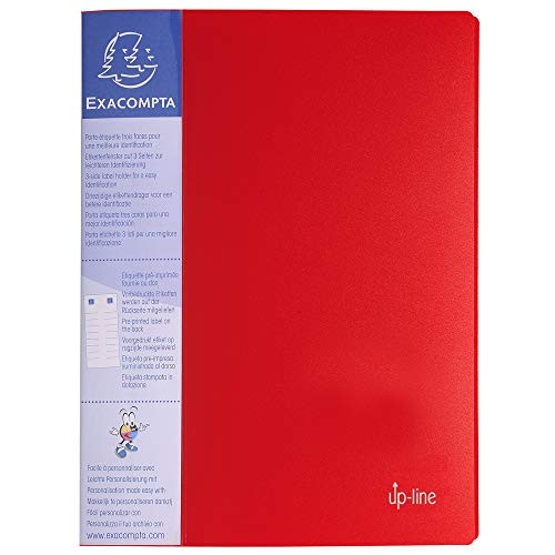Exacompta A4 Opauque PP Display Book, 40 Pockets, Red