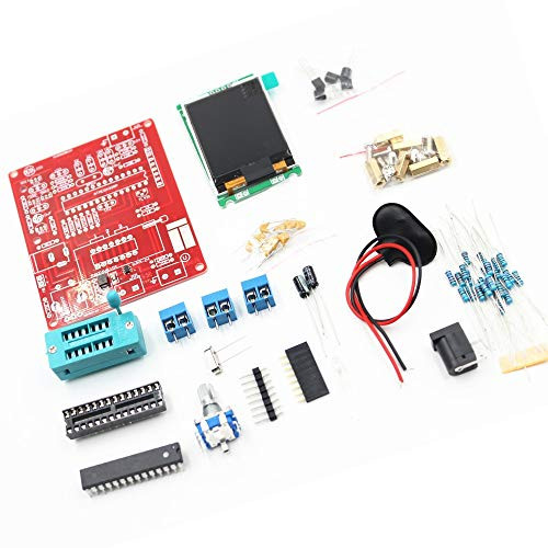 Taidacent DIY Transistor Tester Frequency Monitor PWM Square Wave LCR Meter Voltmeter Transistor Tester ATMEGA328 Version Graphics Display Transistor Tester -DIY Kit-