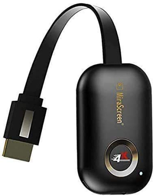 4K HDMI Wireless Display Dongle,WiFi HDMI Adapter Connector Support Airplay DLNA Miracast for iOS Android/Windows/Mac -Black-