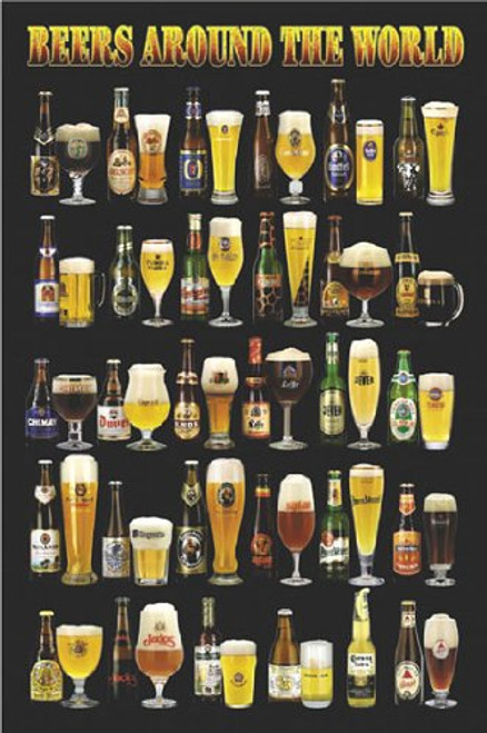 HUGE LAMINATED / ENCAPSULATED Beers Around the World POSTER measures 36 x 24 inches -91.5 x 61cm- HUGE LAMINATED / ENCAPSULATED Beers Around the World POSTER measures 36 x 24 inches -91.5 x 61cm-