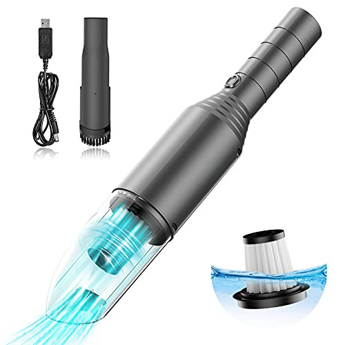 Handheld Vacuum, Handheld Vacuum Cordless 9Kpa Strong Suction Powered by Li-ion Battery Rechargeable Quick Charge Tech, Ultra-Lightweight Mini Vacuum for Home and Car
