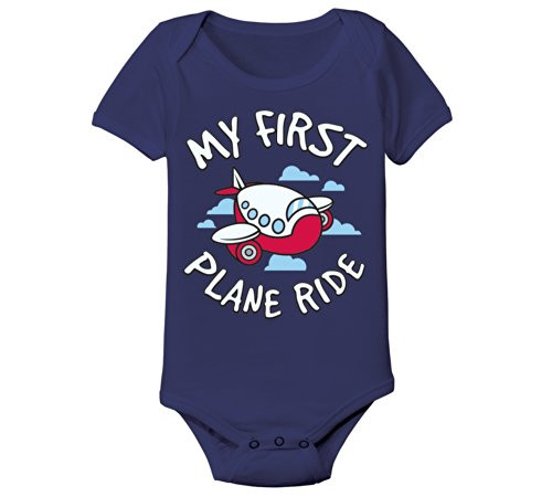 My First Plane Ride - Infant Baby One Piece Navy