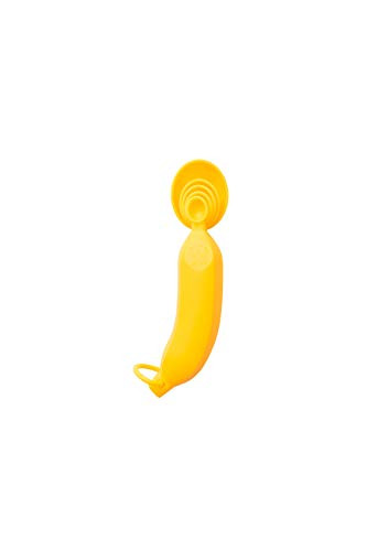 Q.D. Foodie Banana Measuring Spoons - Kitchen Cooking Utensil - Imperial, Metric and Braille Measurements