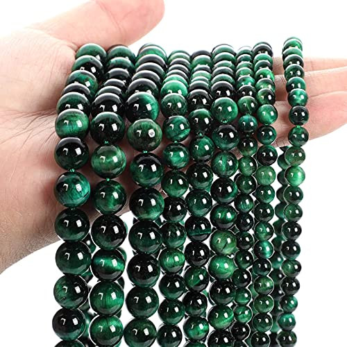 6mm 60Pcs Tiger Eye Beads for Jewelry Making Green Natural Stone Beads Semi Precious Round Smooth Gemstones Energy Healing Loose Bead-6mm,60Beads- 6mm 60Pcs Tiger Eye Beads for Jewelry Making Green Natural Stone Beads Semi Precious Round Smooth Gemstones Energy Healing Loose Bead-6mm,60Beads-