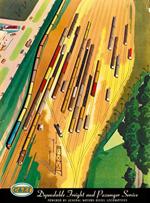 A SLICE IN TIME Chicago  and  East Illinois Railroad United States Vintage Railway Travel Home Original Wall Decor Advertisement Art Poster Print. Measures 10 x 13.5 inches