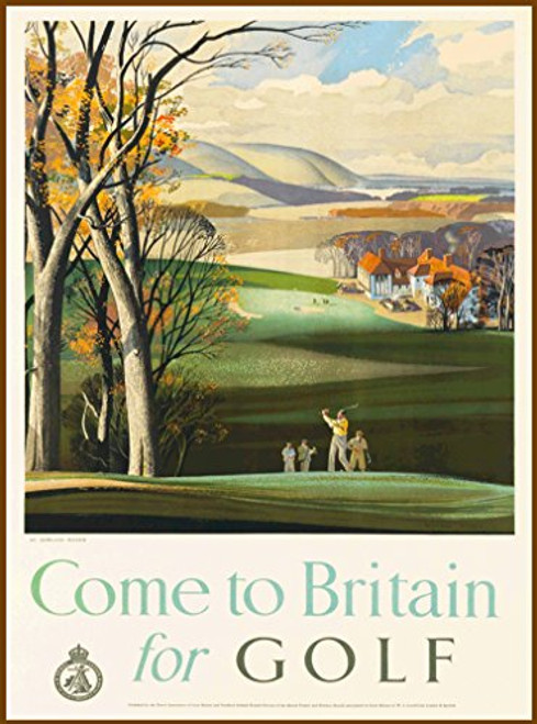A SLICE IN TIME Come to Britain for Golf England Great Britain United Kingdom English Vintage Travel Advertisement Art Poster Print. Poster Measures 10 x 13.5 inches A SLICE IN TIME Come to Britain for Golf England Great Britain United Kingdom English Vintage Travel Advertisement Art Poster Print. Poster Measures 10 x 13.5 inches