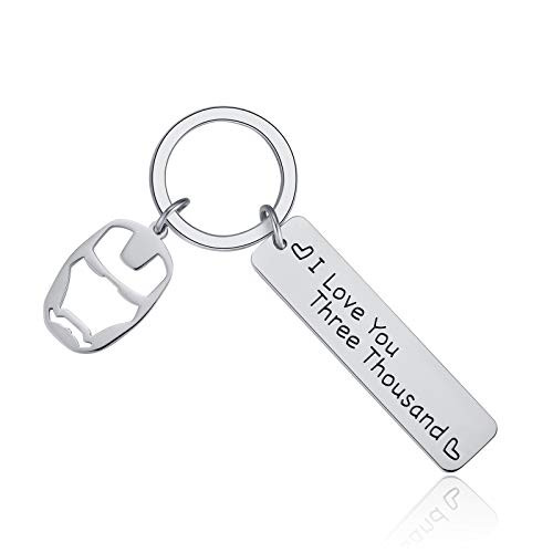 Esbio Ssem I Love You 3000 Keychain for Boyfriend, Iron Man Gift for Men Dad Husband, Birthday Christmas Marvel Avenger Pendant Gift for Him Esbio Ssem I Love You 3000 Keychain for Boyfriend, Iron Man Gift for Men Dad Husband, Birthday Christmas Marvel Avenger Pendant Gift for Him