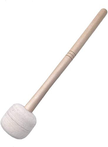 Jiayouy 14.17" Bass Drum Mallet Stick Timpani Mallets Wool Felt Head  and  Wood Handles Drum Stick Percussion Instrument Band Accessory 1Pcs
