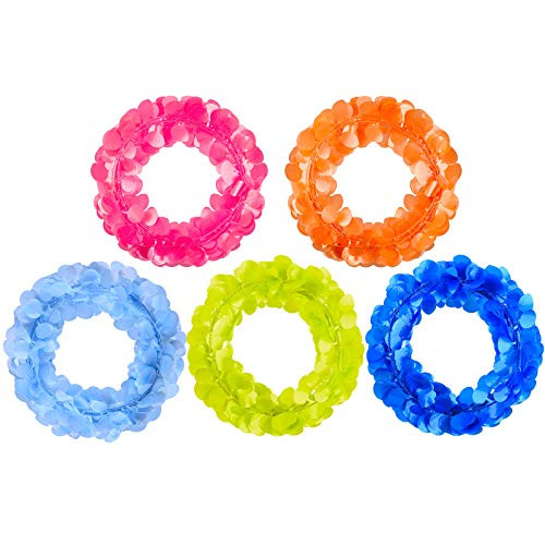 5 Pieces Easter Tinsel Garland Egg Tinsel Wire Garland Easter Metallic Garland Banner for Easter Party Home Decorations, 98.4 ft Total Long