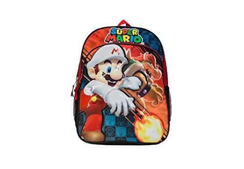 Nintendo Boys' Super Mario Brothers Backpack, Black One Size