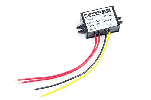 KNACRO AC-DC to DC Converter AC 23-58V 24V 36V 48V DC 9V 12V 24V 36V 48V 60V 8-78V Step Down to 5V 3A 15W Power Supply Module