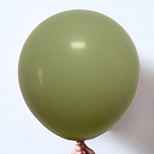 Sage Green Balloons 18 Inch 10 Pcs Baby Shower Party Balloons Happy Birthday Decoration Balloons Avocado Green Helium Balloon