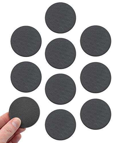 Stonehaven Miniatures 10PK - Blank Miniature Bases, 2" Diameter - Designed for 28mm Scale Table Top War Game Miniatures - Plastic, Black