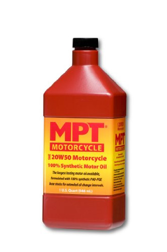 MPT Industries MPT34 - 20W/50 Hi-Performance Fully Synthetic Motorcycle Motor Oil - 1 Quart Bottle