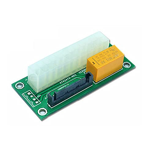 Ziyituod Add2PSU Multiple Power adapters, ATX 24Pin to SATA Multiple PSU Power connectors BTC Miner's Dual sync Start Card -Power Supply for Bitcoin Coin Mining-