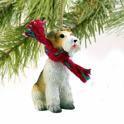 Wire Haired Fox Terrier Miniature Dog Ornament