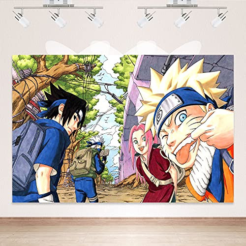 Anime Backdrop Poster Background Wall Hanging Anime Backdrop Birthday Decoration Banner Party Supplies Photography Backdrop Photo Studio Props 5X3ft