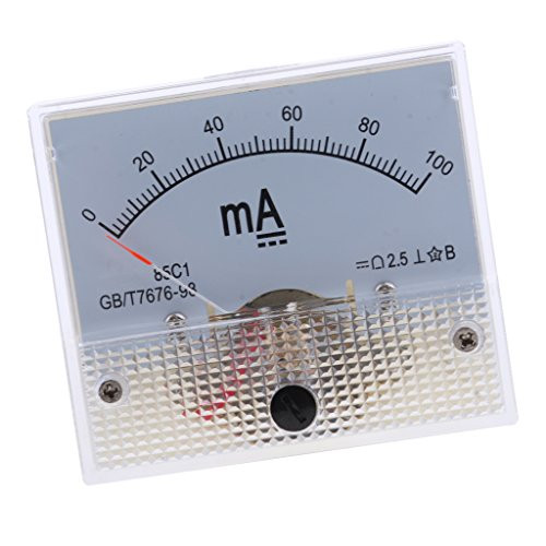 Various DC Analog Amp Meter Ammeter Current Panel Directly Connect Milliammeter 0-1mA to 0-20A Measuring Range Select - 0-100mA