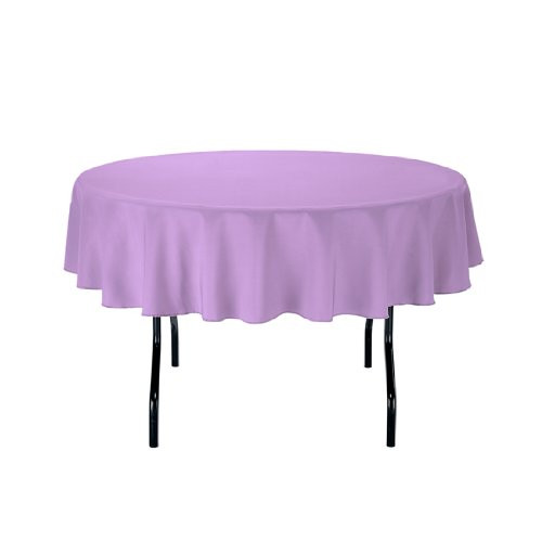 LinenTablecloth 70-Inch Round Polyester Tablecloth Lavender