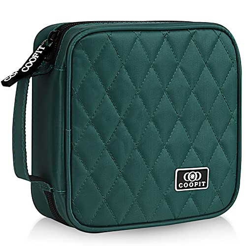 CD Case, COOFIT DVD Storage 40 Capacity CD Case Holder DVD Case CD Storage Case CD Cases DVD Holder Organizer -40 Capacity, Green-