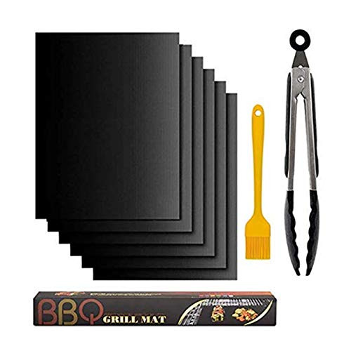 Adocfan BBQ Grill Mat Non Stick, Grilling mats Set Reusable and Dishwasher Safe, Heavy Duty - Easy Clean and Easy Use on Gas, Charcoal, Electric Grill -6PCS 19.7x15.7IN- Adocfan BBQ Grill Mat Non Stick, Grilling mats Set Reusable and Dishwasher Safe, Heavy Duty - Easy Clean and Easy Use on Gas, Charcoal, Electric Grill -6PCS 19.7x15.7IN-