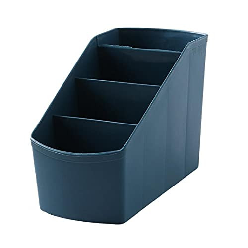Remote Control Holder Tabletop Storage Organizer Caddy Holder Container Trapezoid Makeup Stationery Pen Box Storage Boxes Bins