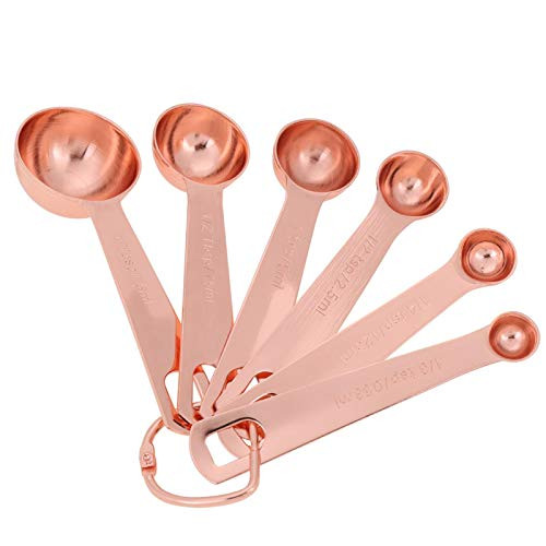 Measuring Spoon,Measuring Spoon Set,6Pcs/Set Stainless Steel Measuring Spoons Dry  and  Liquid Ingredients Cooking Baking Tool
