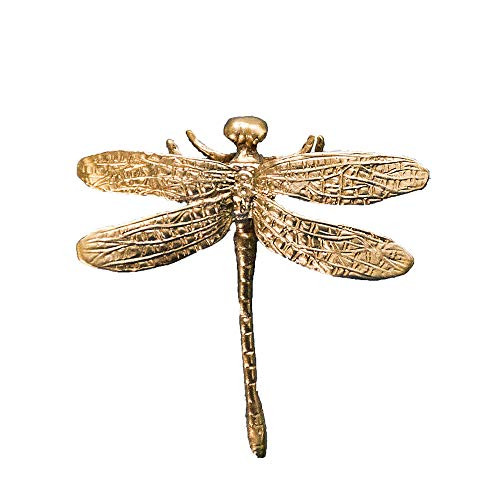 Creative Dragonfly Door Knob, Wardrobe Cupboard Cabinet Brass Pull Handle Drawer Handles Furniture Hardware, with Screw
