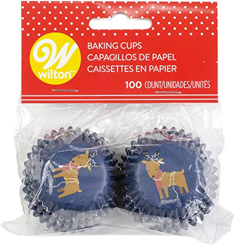 Wilton Mini Baking Cups, Snowman  and  Friends Reindeer 100/Pkg