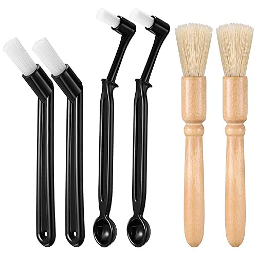 JVSISM Coffee Machine Cleaning Brush Set Machine Cleaning Brush Tool with Spoon, Coffee Grinder Cleaning Brush
