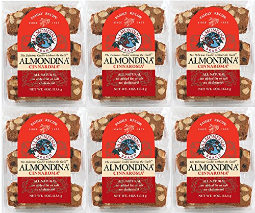 Almondina Almond Cookies, Cinnaroma, 4-Ounce Package (Pack of 6)