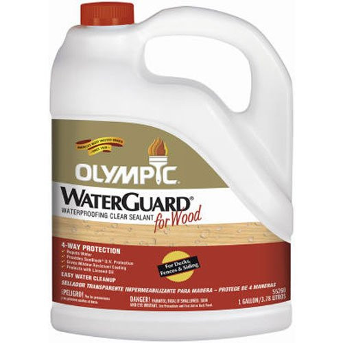 Olympic Stain Waterguard Waterproofing Sealant for Decks, Fences, and Siding, Clear, 1-Gallon