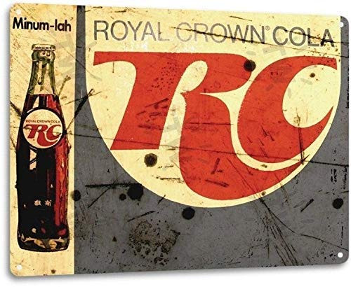 NINGFEI Royal Crown RC Cola Soda Pop Ad Vintage Look Retro Store Wall Decor Metal Tin Sign 8x12in Decorative Sign NINGFEI Royal Crown RC Cola Soda Pop Ad Vintage Look Retro Store Wall Decor Metal Tin Sign 8x12in Decorative Sign