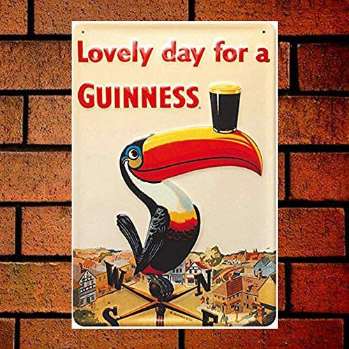 Bobdsa Mrute Guinness Toucan Weathervane Retro Metal Sign 8X12 Wall Decor Vintage Signs Bobdsa Mrute Guinness Toucan Weathervane Retro Metal Sign 8X12 Wall Decor Vintage Signs