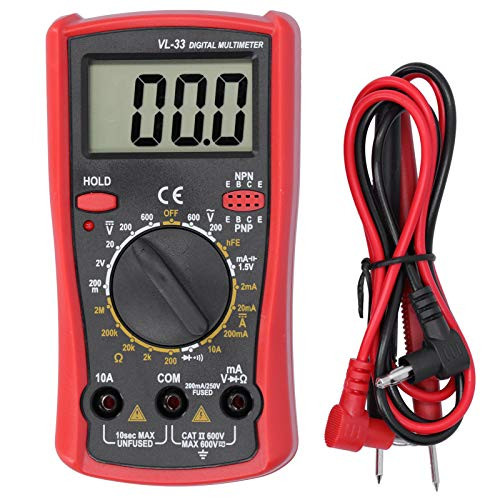 Fafeicy Electronic Multimeter LCD Digital Multimeter Voltage Resistance Electric Tester Meter Current Measuring for Transistor Diode Test