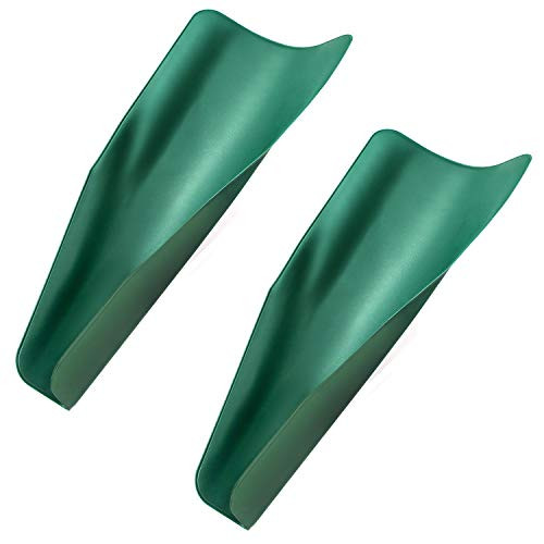 QWORK Flexible Draining Oil Funnel, Reusable Foldable Oil Free Guide Tool Draining Funnel for Trucks, Motorcycles, Automobiles, 14.57x6.7Inch, 2 Pack-Green-