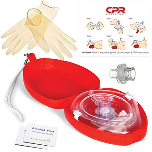 1 Adult/Child CPR Mask  and  Valve Pocket Resuscitator Kit by CPR Assistant -1 CPR Mask Kit-