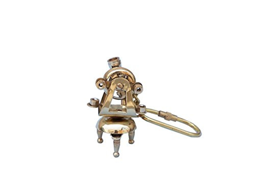 Hampton Nautical K-226 Solid Brass Theodolite Key Chain 5" - Nautical Decor - Nautical Home Decoration