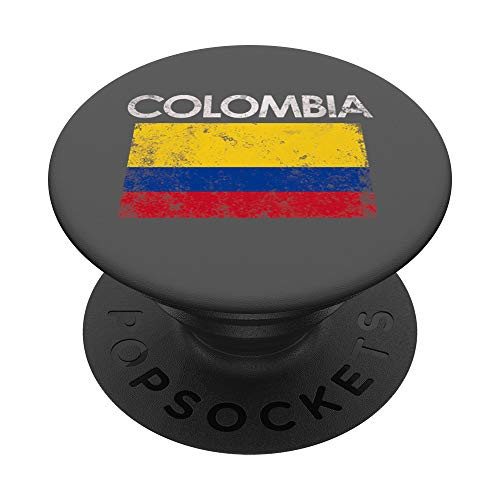 Vintage Colombia Colombian Flag Pride Gift PopSockets PopGrip: Swappable Grip for Phones and Tablets Vintage Colombia Colombian Flag Pride Gift PopSockets PopGrip: Swappable Grip for Phones and Tablets