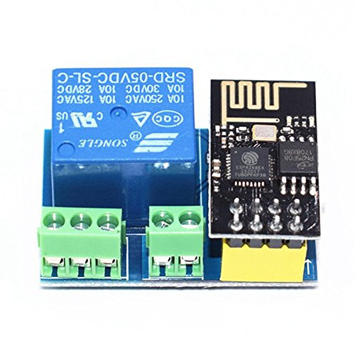 Calvas HOT-ESP8266 ESP-01S 5V WiFi Relay Module Things Smart Home Remote Control Switch for Arduino Phone APP ESP01S Wireless WIFI - -Color: Black-